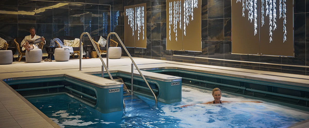 The hydrotherapy pool in the Spa on Spirit of Adventure